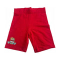 Red Finessing For A Check Biker Shorts